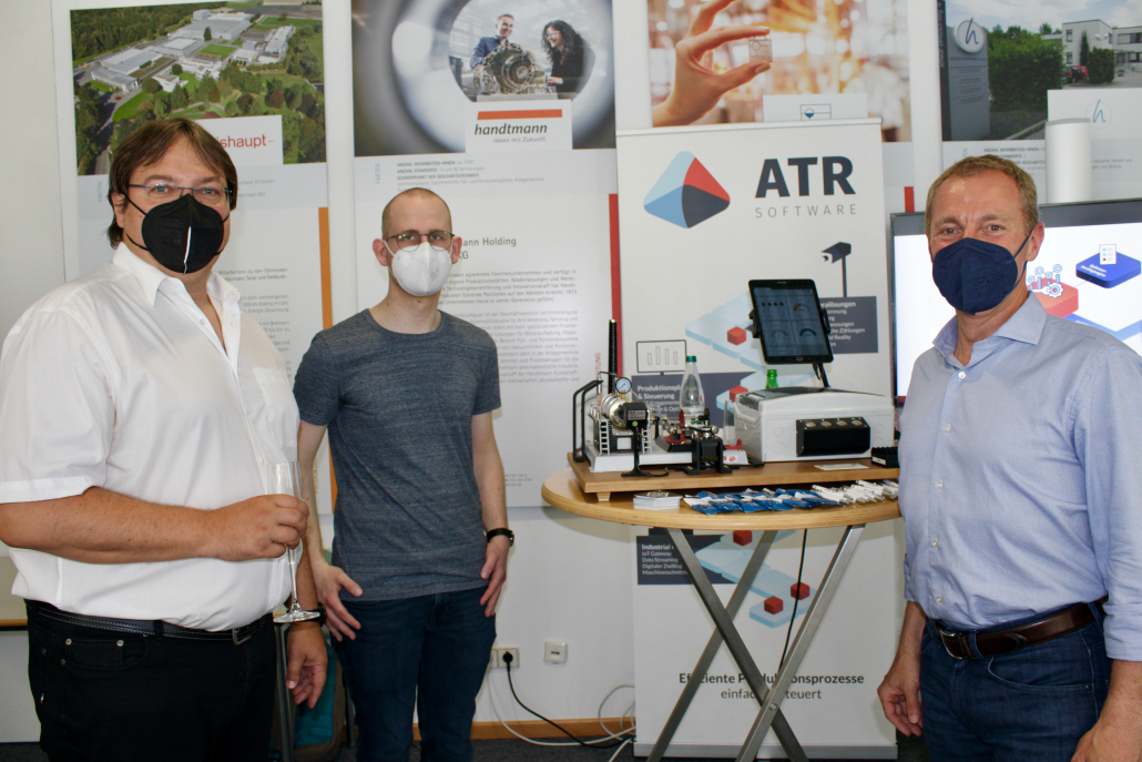 Dr. Ulrich Simon vom Ulmer Zentrum für Wissenschaftliches Rechnen (UZWR) zu Besuch auf unserem Stand der ATR Software GmbH