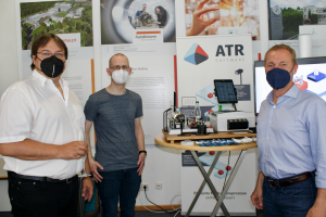 Dr. Ulrich Simon vom Ulmer Zentrum für Wissenschaftliches Rechnen (UZWR) zu Besuch auf unserem Stand der ATR Software GmbH