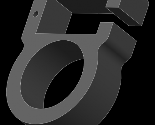 Editoransicht der Halterung für den Servomotor Editoransicht der Halterung für den Servomotor