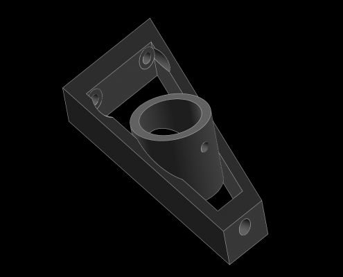 Editoransicht der Halterung für den Laser Editoransicht der Halterung für den Laser