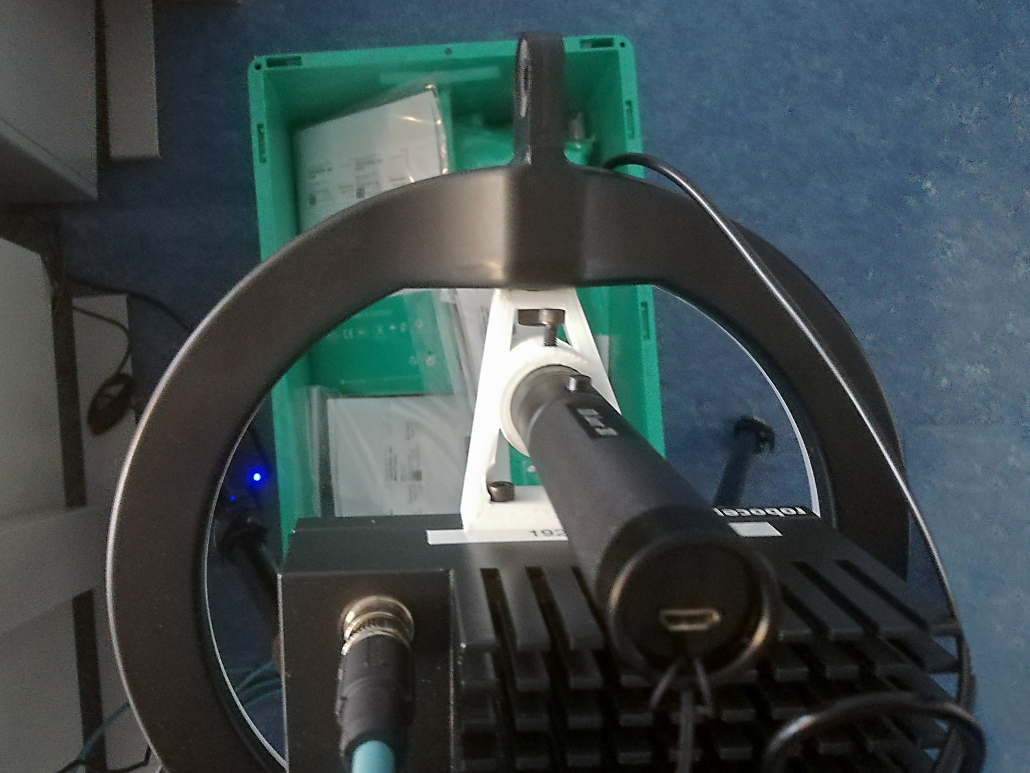 Versuchsaufbau der Stereokamera für MemoRob Versuchsaufbau der Stereokamera für MemoRob von oben