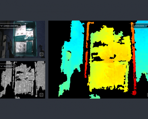 Aufnahme und Berechnungen der Stereokamera bei Raumlicht Aufnahme und Berechnungen der Stereokamera bei Raumlicht