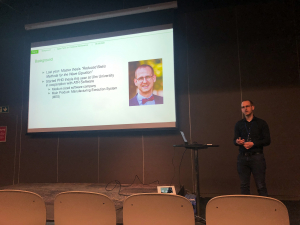 Foto des Vortrags von ATR Software auf dem 8. European Congress on Computational Methods in Applied Sciences and Engineering