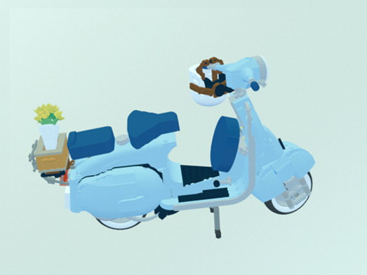 Blender_3D-Modell_Lego_Vespa