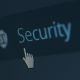 Close-up eines Bildschirms mit dem Wort 'Security' und einem zeigenden Cursor – Beitragsbild das auf einen Blogbeitrag zur OWASP Security Checklist verlinkt.