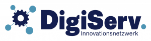 Logo von DigiServ, einem Netzwerk zur Förderung digitaler Lösungen, zu dem auch ATR Software gehört und durch das das Projekt DigiPrüf entstanden ist. Bei dem Netzwerk handelt es sich um ein ZIM-Programm (Zentrales Innovationsprogramm Mittelstand), das vom Bundesministerium für Wirtschaft und Energie gefördert wird.